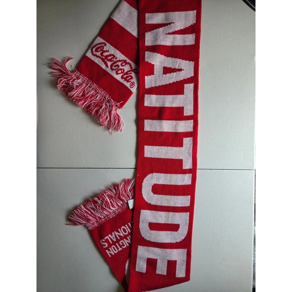 Washington Nationals MLB Natitude Scarf Red White Coca-Cola Baseball Fan Scarf